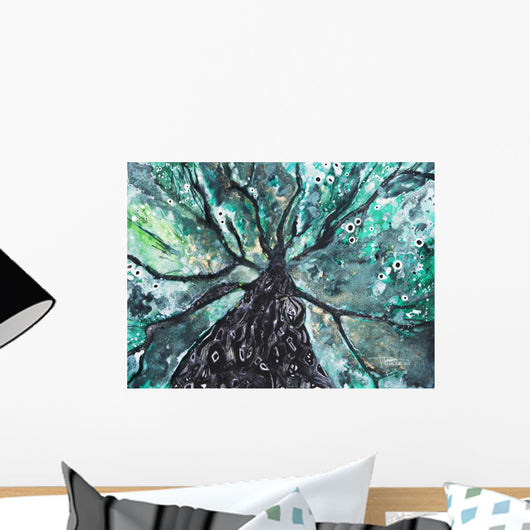 Abstract Watercolor Painting Of A Tree And Its Branches Wall Mural