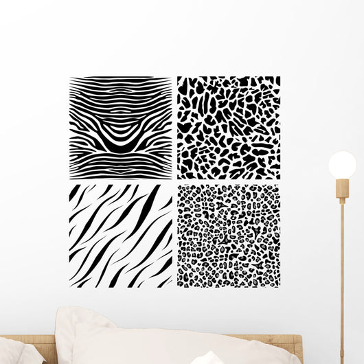 Four Seamless Patterns Wall Decal