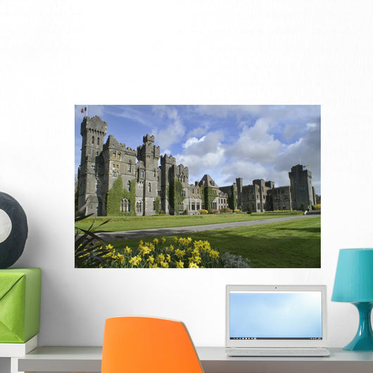 Famous Ashford Castle, County Mayo, Ireland. Wall Mural