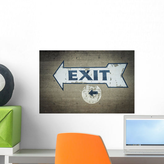 USA, Mississippi, Exit sign in Great Wall of Mississippi Wall Mural