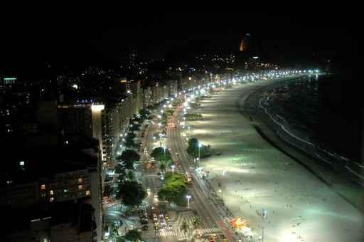 Beachside Road at Night - Horizontal Wall Decal