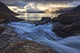 A stormy sky breaks above the Arnarfjorour fjord Wall Mural
