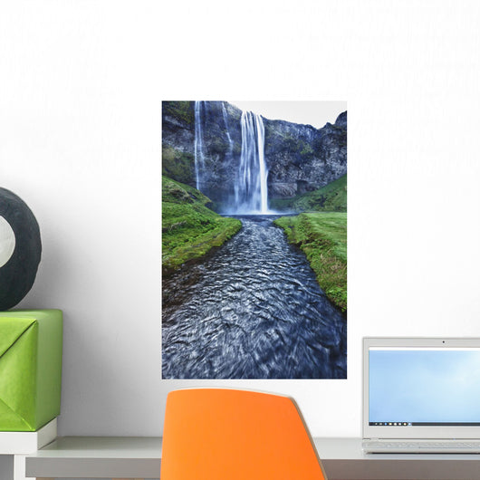 The waterfall Seljalandsfoss along the southern coast Wall Mural