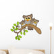 Three Cute Owls on Branch Wall Decal