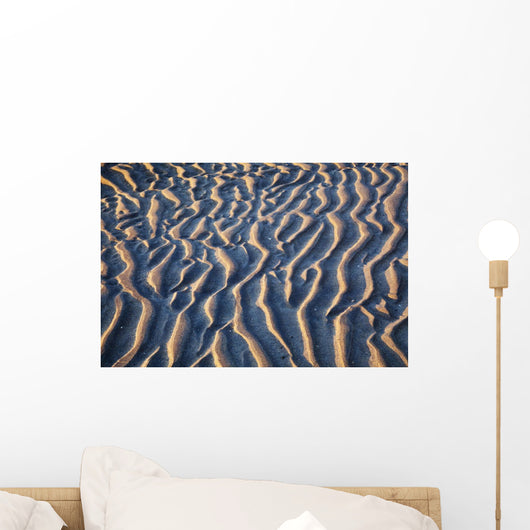 Ripples in the sand at derrynane beach;County kerry, ireland Wall Mural