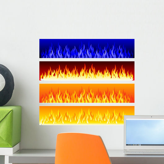 Vector fire banners Wall Mural