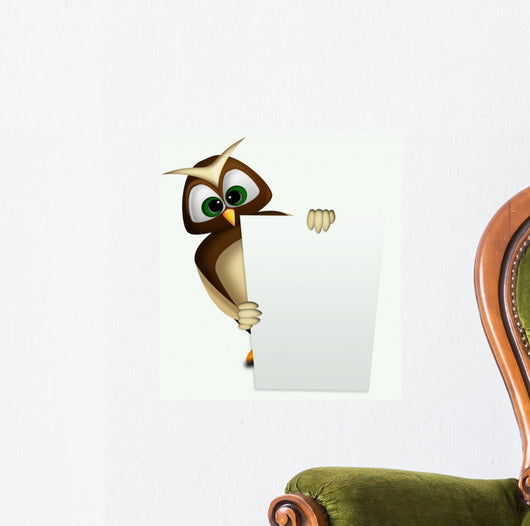 Owl Sign Wall Decal