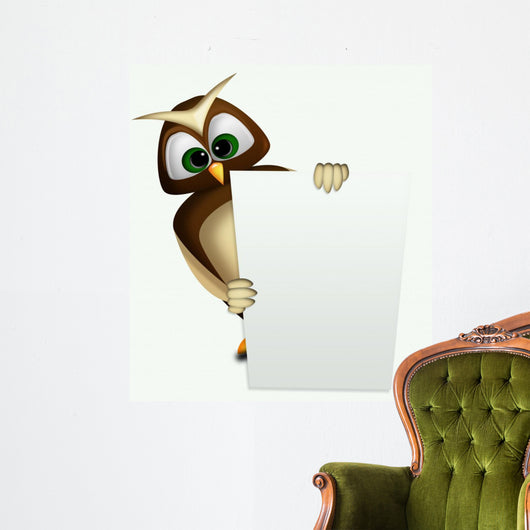 Owl Sign Wall Decal