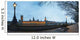UK, Panoramic view of Houses of Parliament at dusk from River Thames Wall Mural