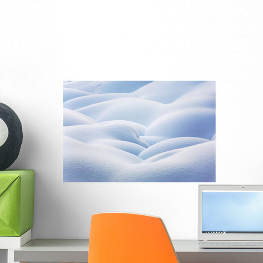 Close up of snow covered round mounds;Lake louise alberta canada Wall Mural