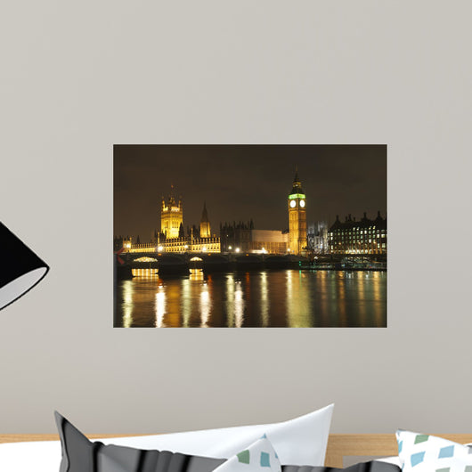 Big Ben and Parliament London at Night Wall Mural