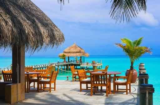 Cafe Beach Wall Decal