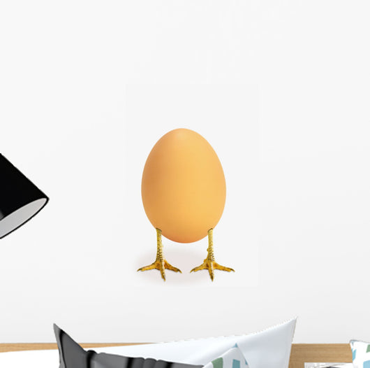 Egg with bird legs;British columbia canada Wall Mural