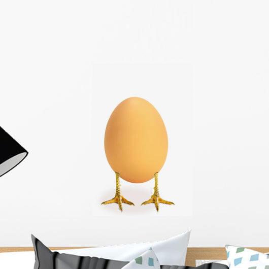 Egg with bird legs;British columbia canada Wall Mural