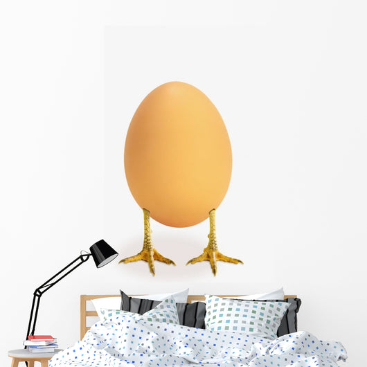 Egg with bird legs;British columbia canada Wall Mural