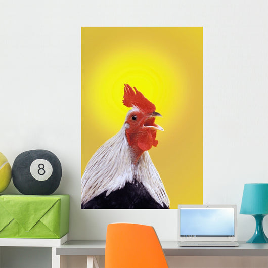 Crowing rooster;British columbia canada Wall Mural