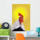 Crowing rooster;British columbia canada Wall Mural