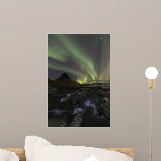 Northern Lights Over Kirkjufell Wall Mural
