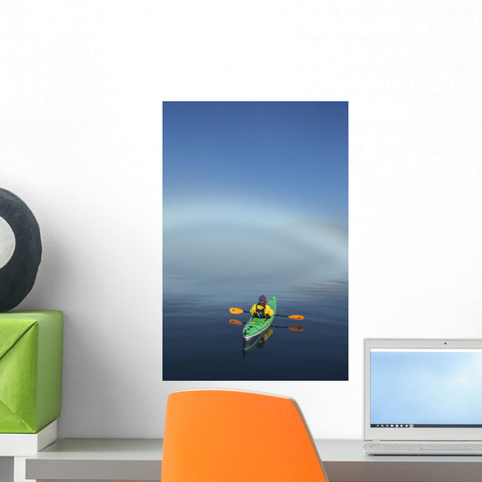 A Sea Kayaker Paddles Wall Mural