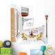Street cafe Wall Mural