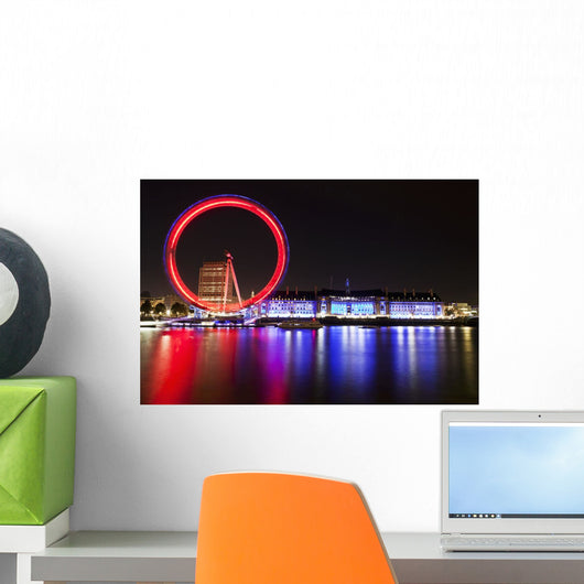 South Bank And London Eye Wall Mural
