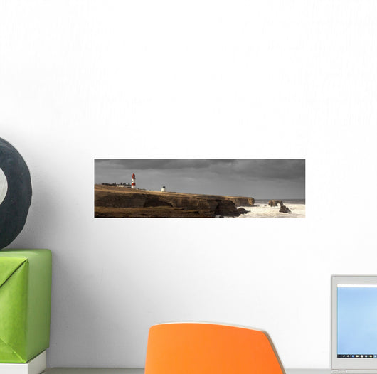 A lighthouse and cliffs Wall Mural