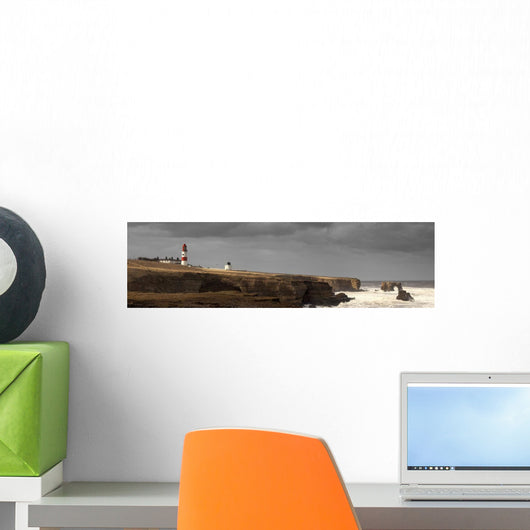 A lighthouse and cliffs Wall Mural