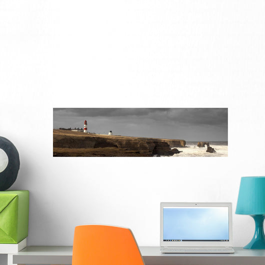 A lighthouse and cliffs Wall Mural