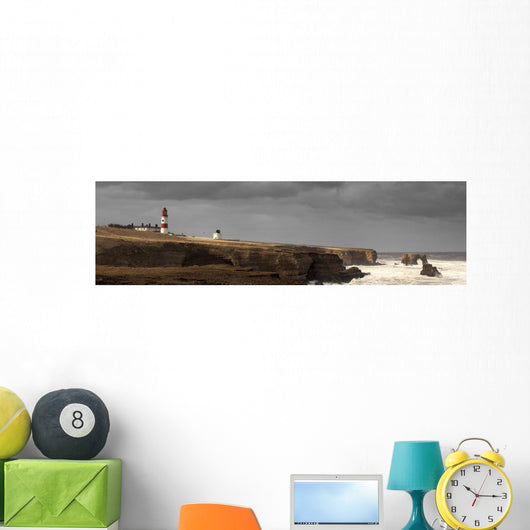 A lighthouse and cliffs Wall Mural