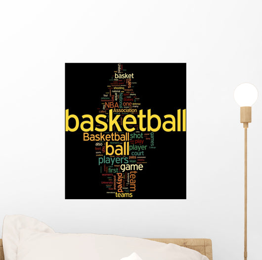 Basketball concepts on black background Wall Mural