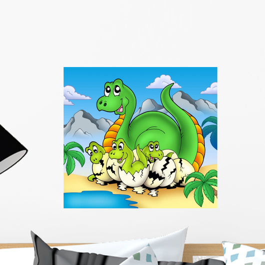Dinosaur Mom with Little