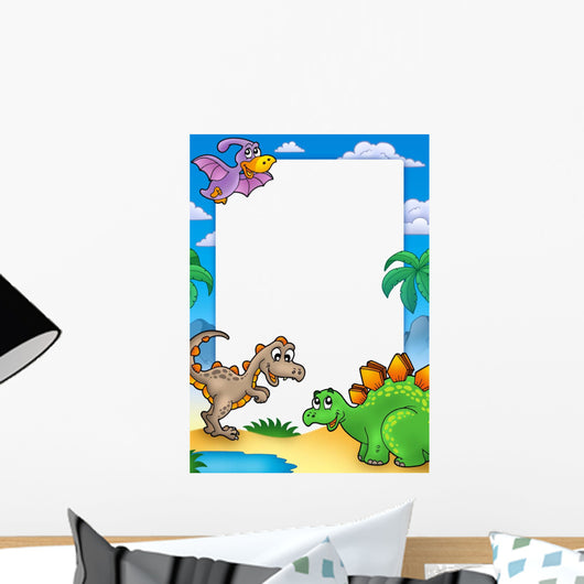 Prehistoric Frame with Dinosaurs