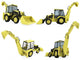 Collage of isolated construction vehicle Wall Decal