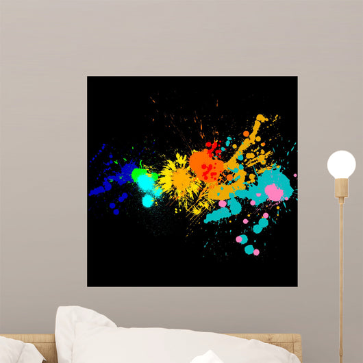 Paint splats Wall Mural