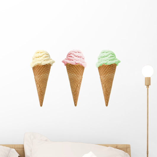 Three Ice Creams Wall Decal