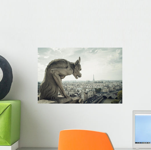 Gargoyle Architectural Fragment in Paris Wall Mural