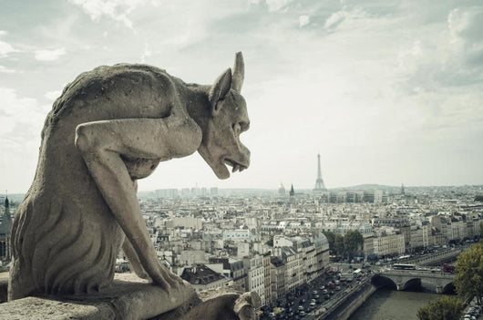 Gargoyle Architectural Fragment in Paris Wall Mural