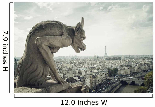 Gargoyle Architectural Fragment in Paris Wall Mural