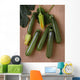 Agriculture - Green zucchini on a stone surface Wall Mural