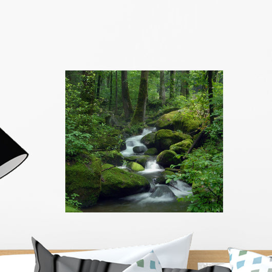 Mossy Waterfall Wall Mural