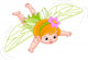 Baby Fairy in Flight Wall Decal