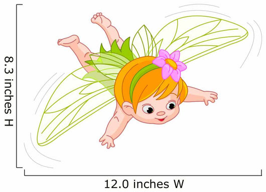 Baby Fairy in Flight Wall Decal