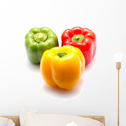 Three Bell Pepper Wall Mural