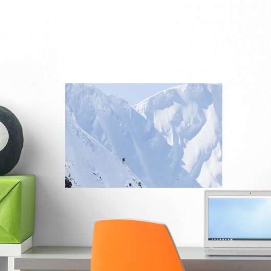 Backcountry Skiing In The Chugach Mountains In Late Winter Wall Mural