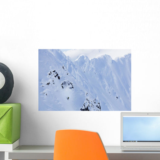 Backcountry Skiing In The Chugach Mountains In Late Winter Wall Mural