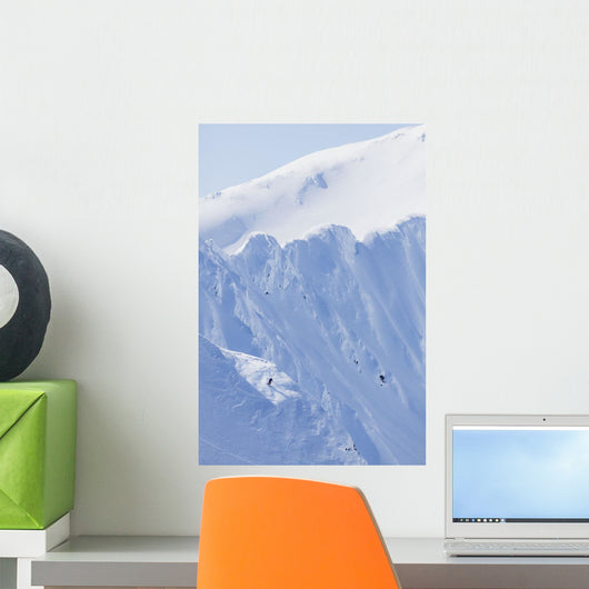 Backcountry Skiing In The Chugach Mountains In Late Winter Wall Mural