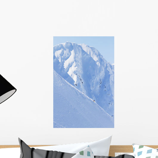 Backcountry Skiing In The Chugach Mountains In Late Winter Wall Mural