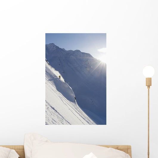 Backcountry Skiing In The Chugach Mountains In Late Winter Wall Mural