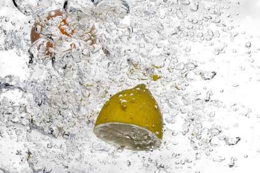 Close-up Fruit Floating Bubbly Wall Decal