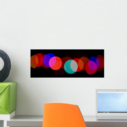 The Blur Of Coloured Lights Wall Mural